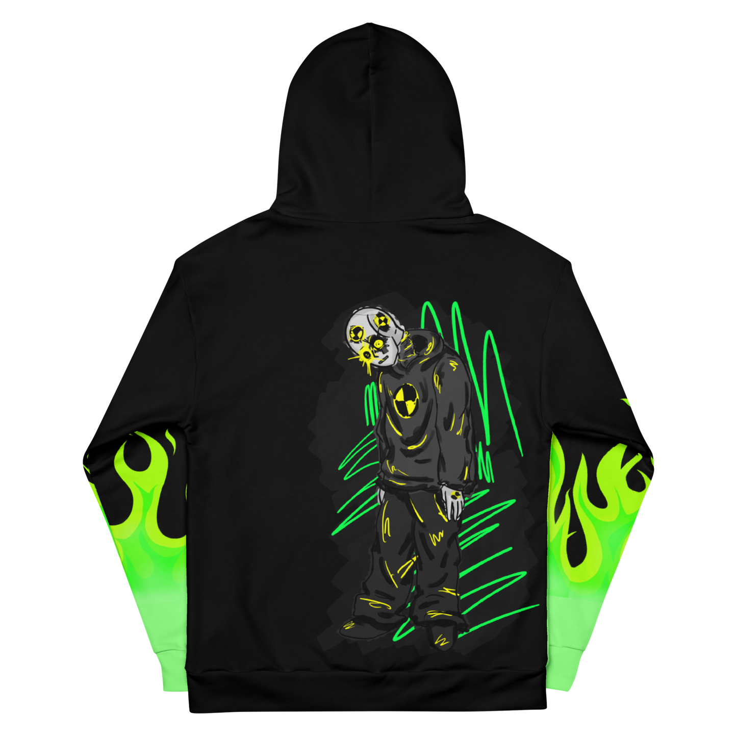 Tim Testy Green Flames Hoodie